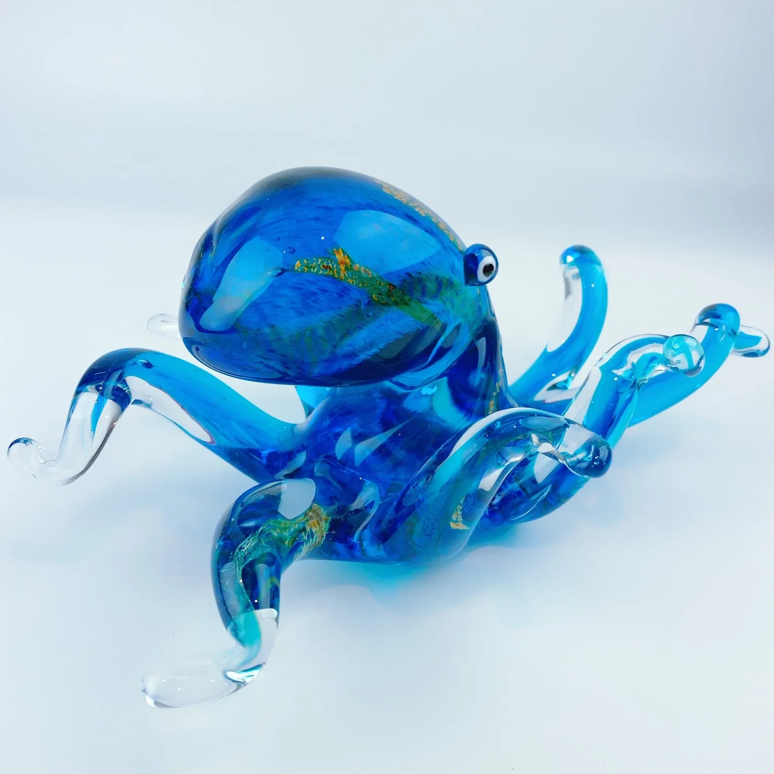 Gca Murano Style Art Glass Octopus Figurine Home Deco Art piece