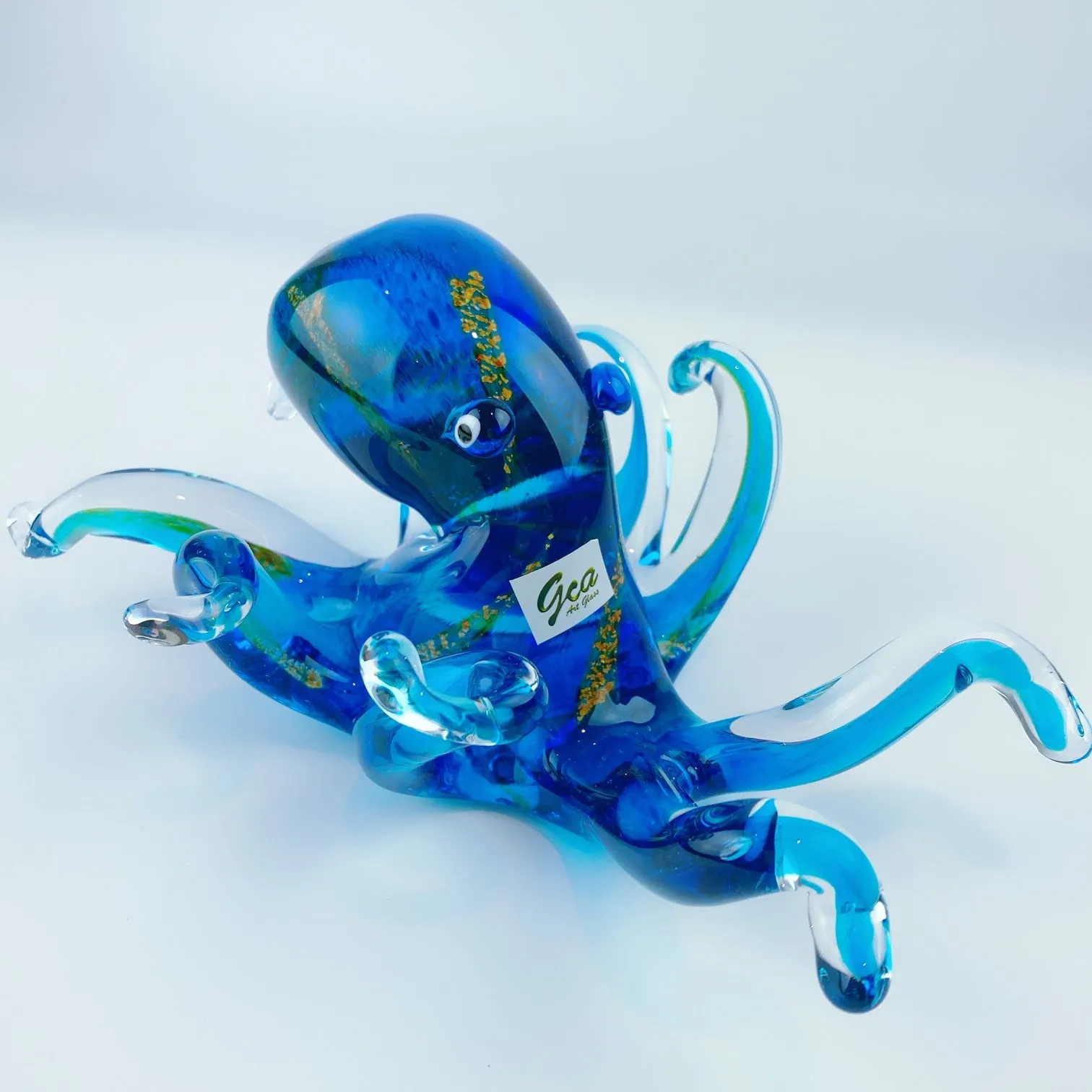 Gca Murano Style Art Glass Octopus Figurine Home Deco Art piece