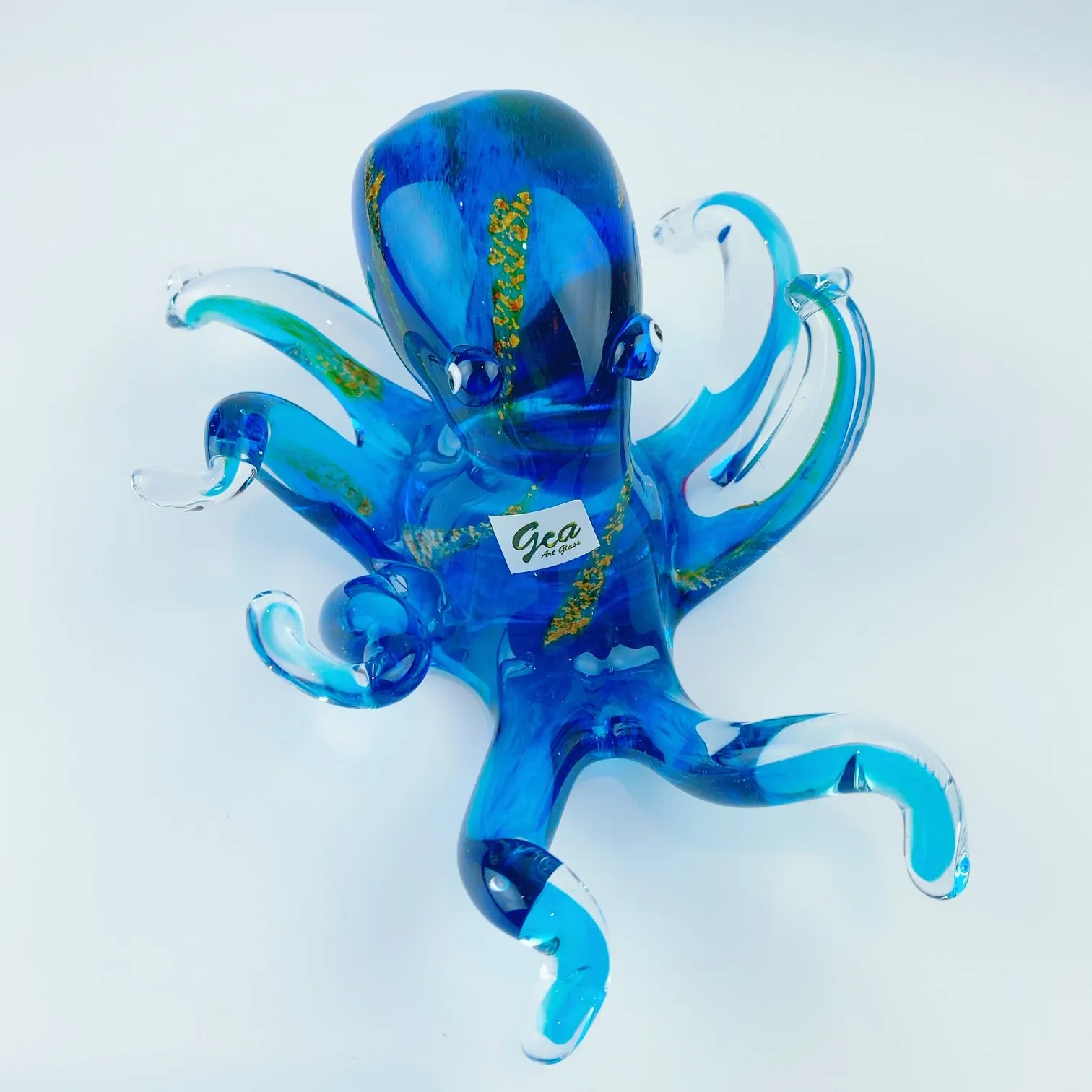 Gca Murano Style Art Glass Octopus Figurine Home Deco Art piece