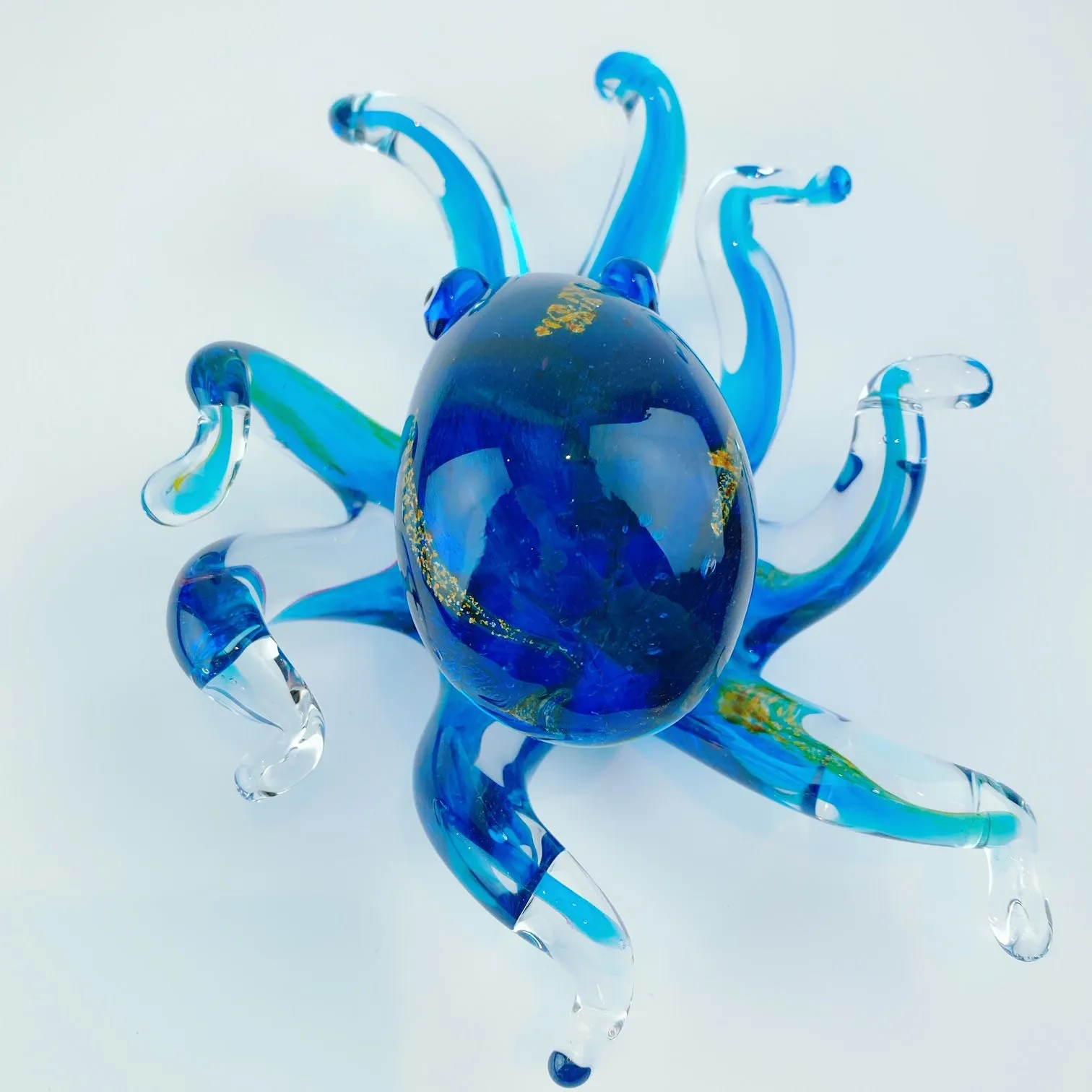 Gca Murano Style Art Glass Octopus Figurine Home Deco Art piece