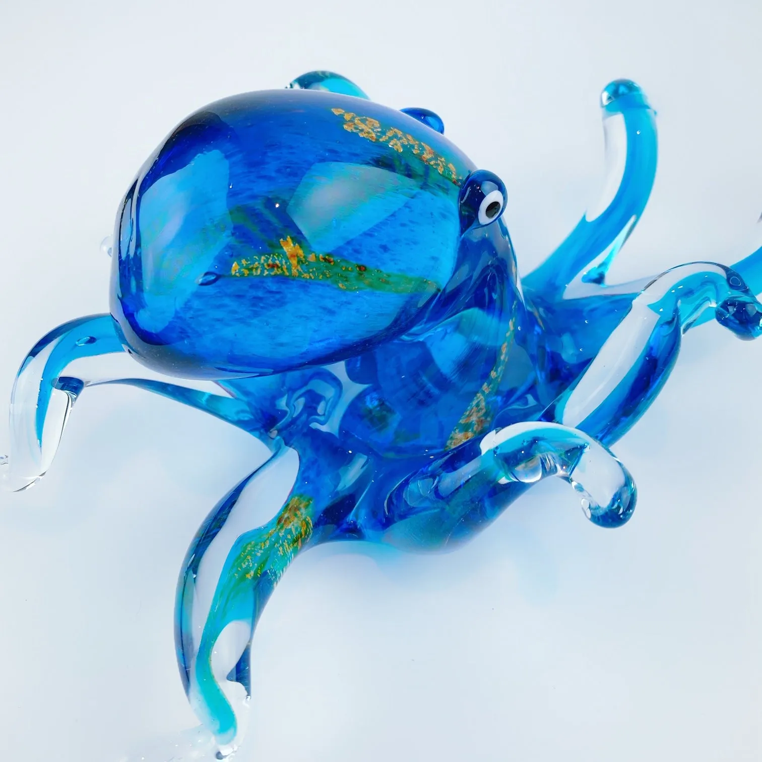 Gca Murano Style Art Glass Octopus Figurine Home Deco Art piece