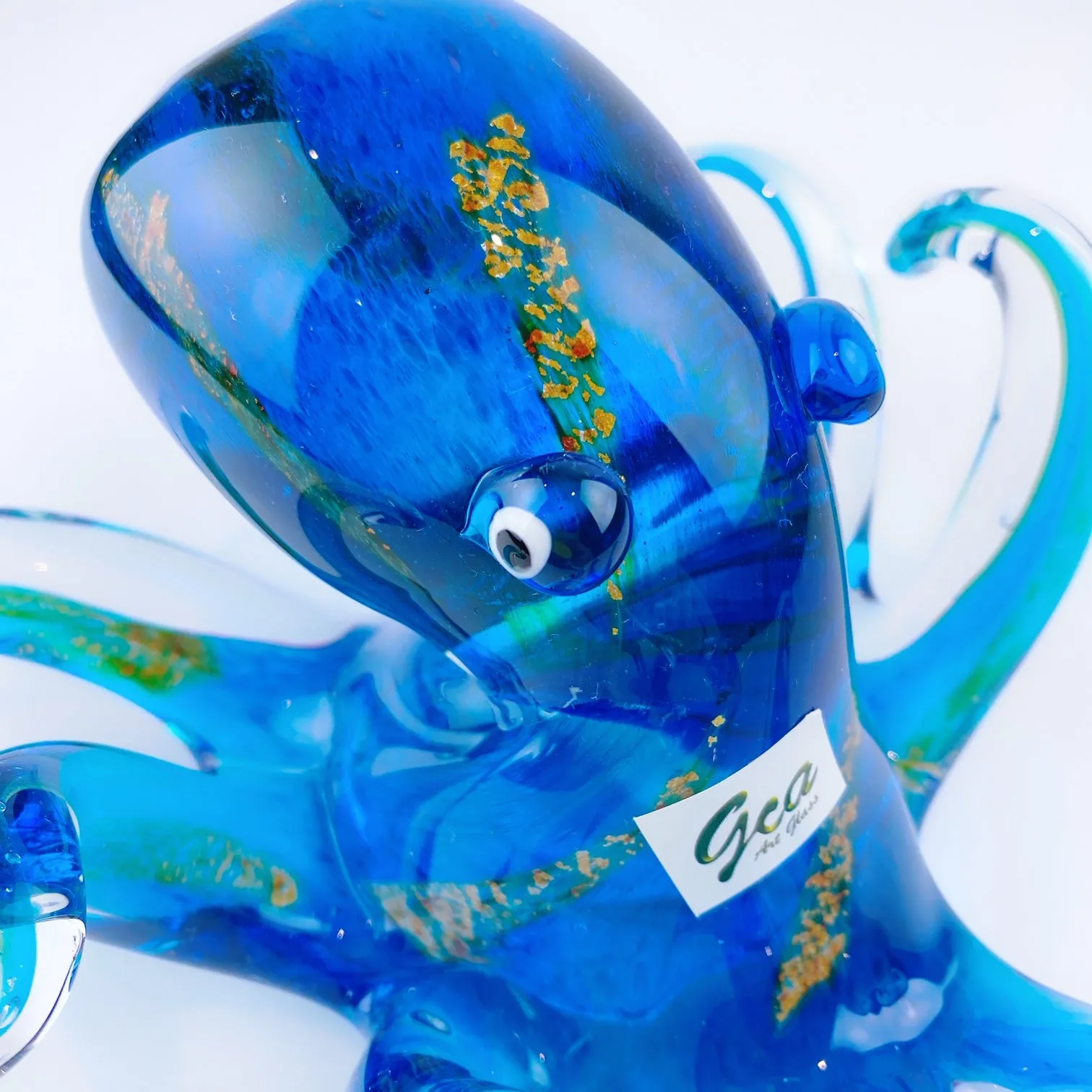 Gca Murano Style Art Glass Octopus Figurine Home Deco Art piece