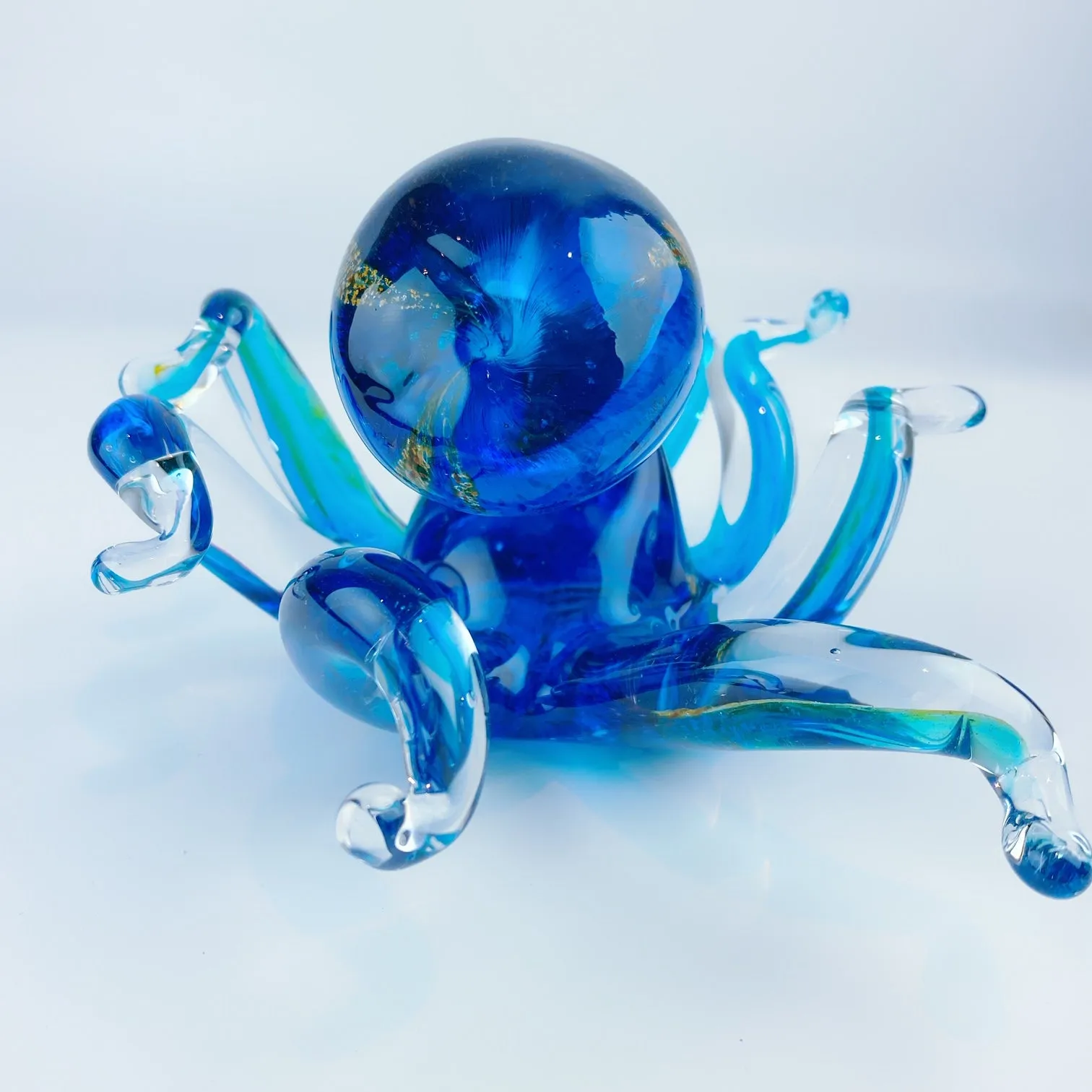 Gca Murano Style Art Glass Octopus Figurine Home Deco Art piece