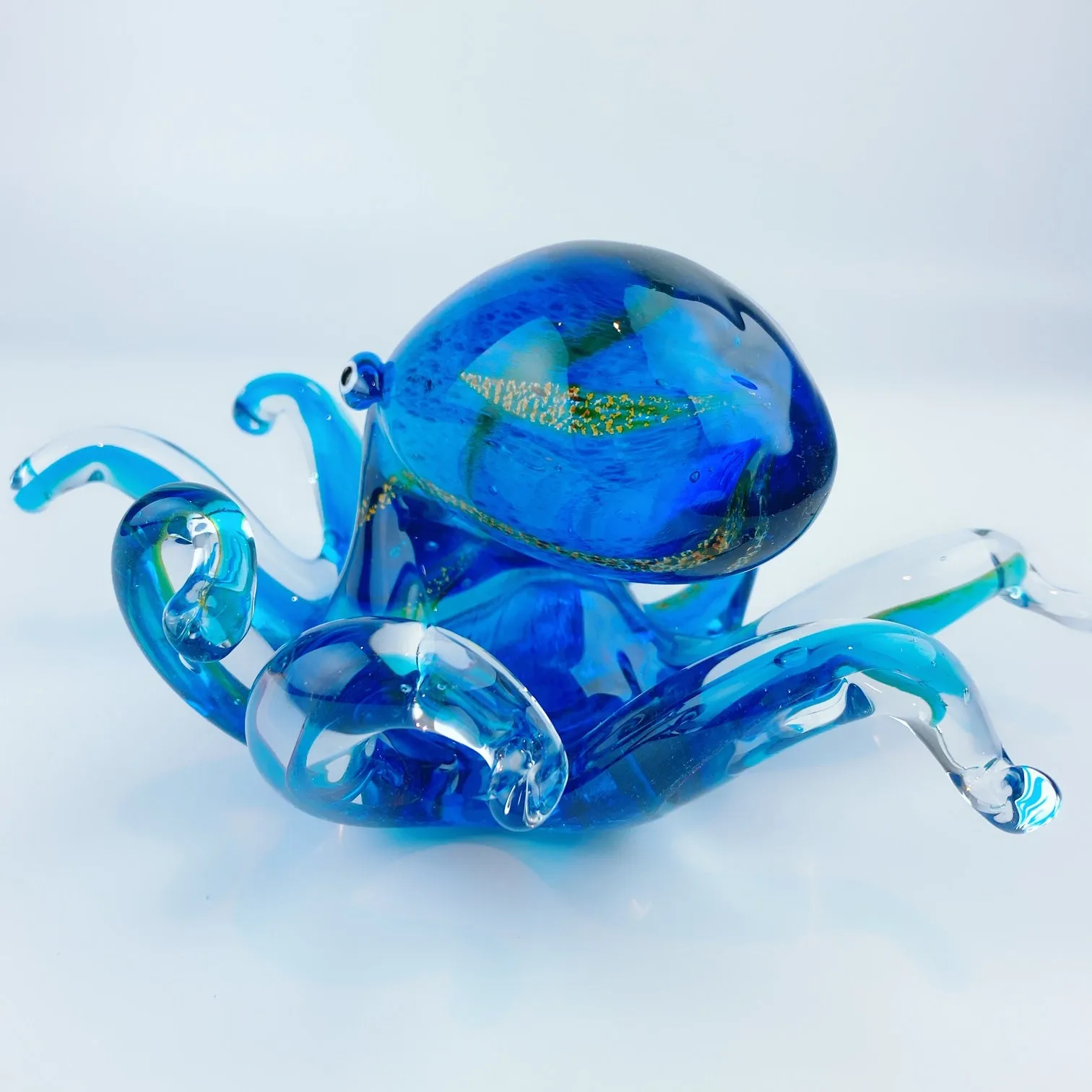 Gca Murano Style Art Glass Octopus Figurine Home Deco Art piece