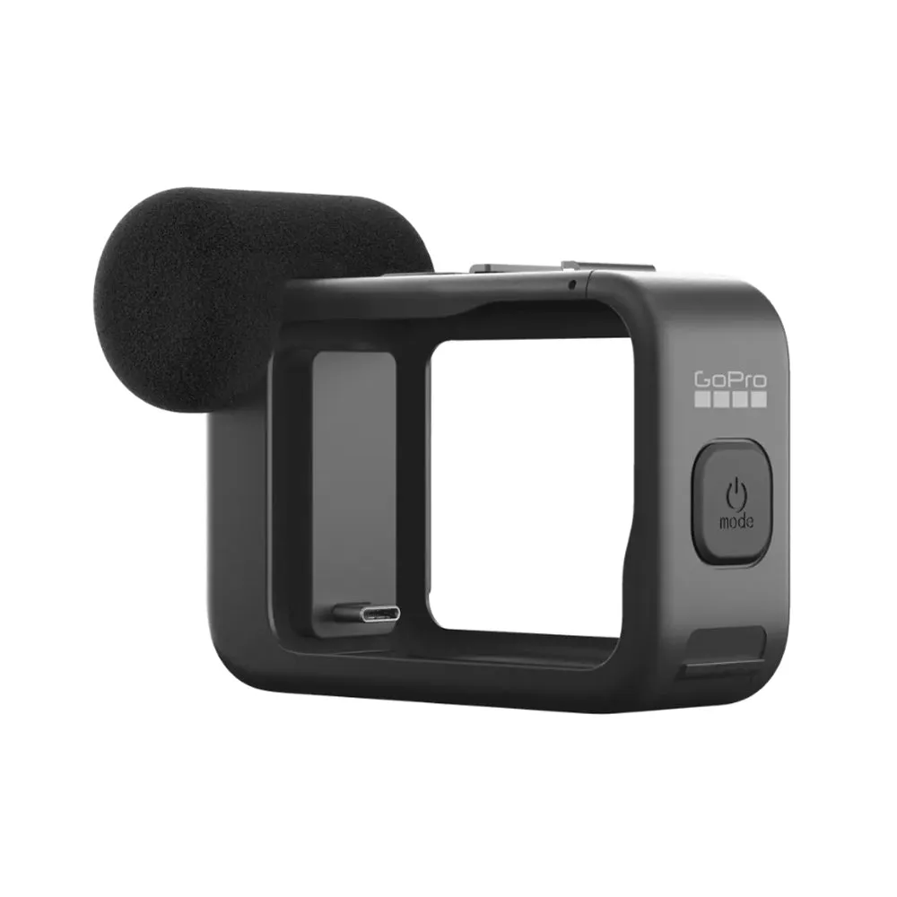 GoPro Media Mod Action Camera Vlogging Frame Rig with Built-In Directional Microphone and Windscreen, 3.5mm Jack and HDMI Ports and Cold Shoe Mounts for HERO 13 / 12 / 11 / 10 / 9 BLACK | ADFMD-001