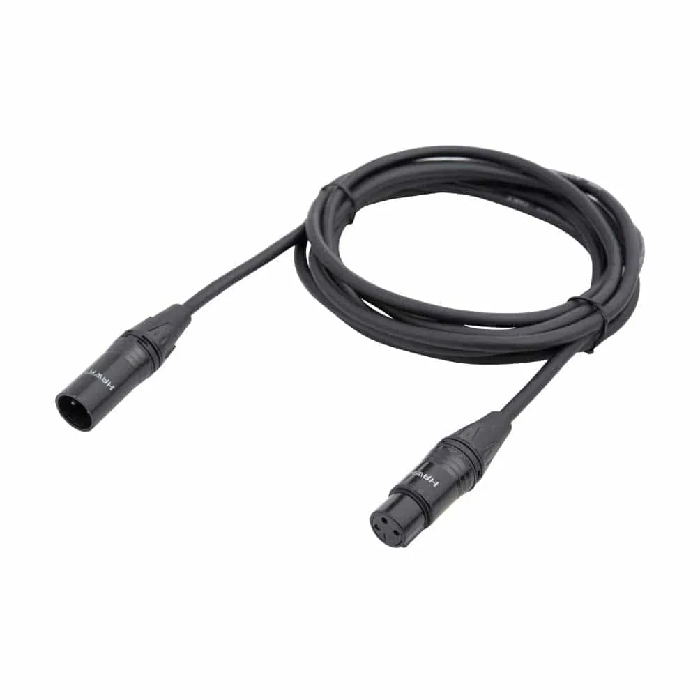 Hawk Proaudio SXFG005 Gold Series XLR Male to Female With Cable Tie for Speaker - 5 Feet (Black)