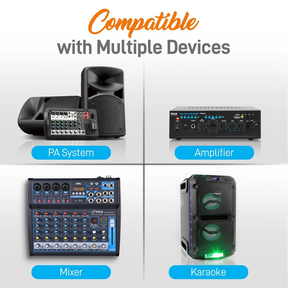 Home & Office Uhf Wireless Microphone System - Bluetooth Pa Public Address Mic System With (2) Beltpacks, (2) Headset Mics, Desktop Usb Powered