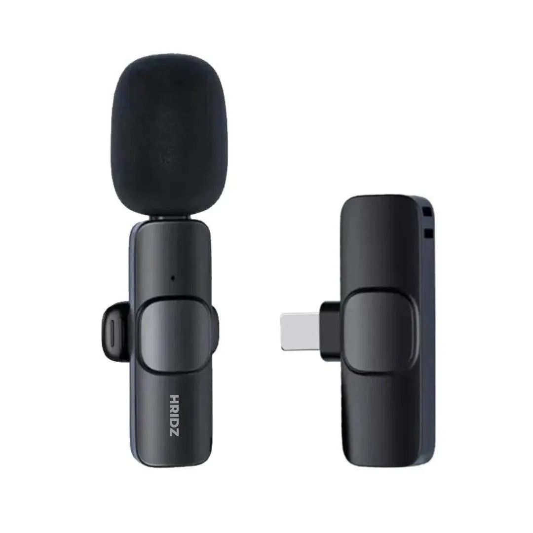 HridZ K9 Wireless Lavalier Microphone for iOS Devices | Lightning Port, Noise Reduction, 8H Battery, Clip-On for Interviews, TikTok, YouTube, Podcast Recording