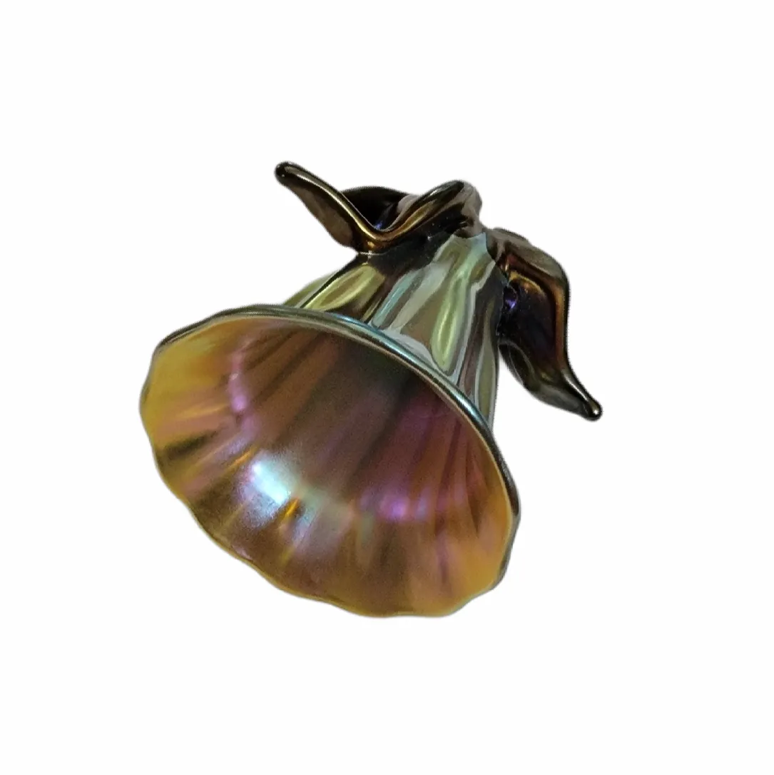 Iridescent Art Glass Flower by Lundberg Studios of California