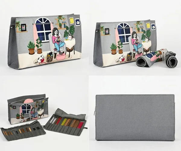 Knitter's Pride Project Pouch with Two Roll-Up Cases