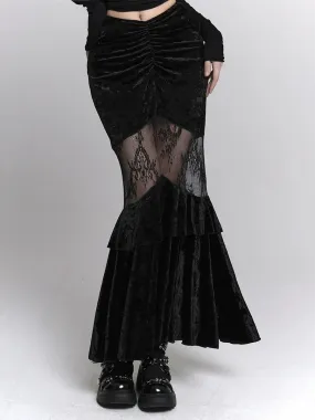 Lace Hip Girl Skirt Fishtail Ghost