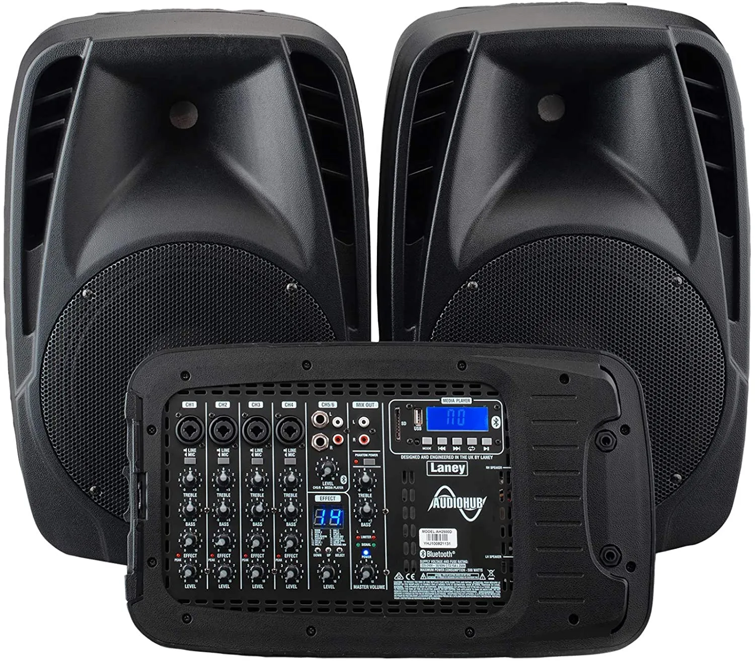Laney AudioHub Series AH2500D Portable PA System 6 Channels Bluetooth and FX