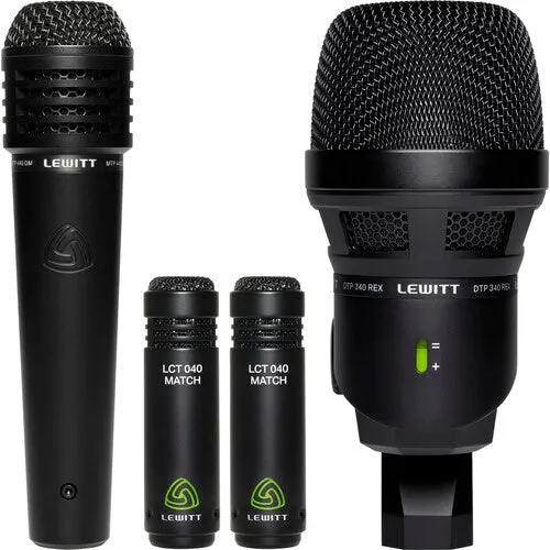 Lewitt BEATKIT Drum Mic Package for Kick, Snare, and Matched Overheads