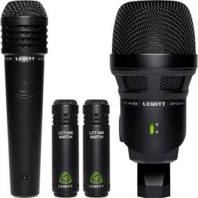 Lewitt BEATKIT Drum Mic Package for Kick, Snare, and Matched Overheads