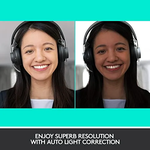Logitech Brio Ultra 4K HD Webcam Video Calling with Noise-Canceling mic