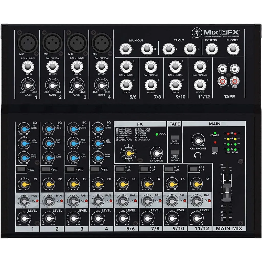 Mackie Mix12FX 12-channel Compact Mixer with Effects