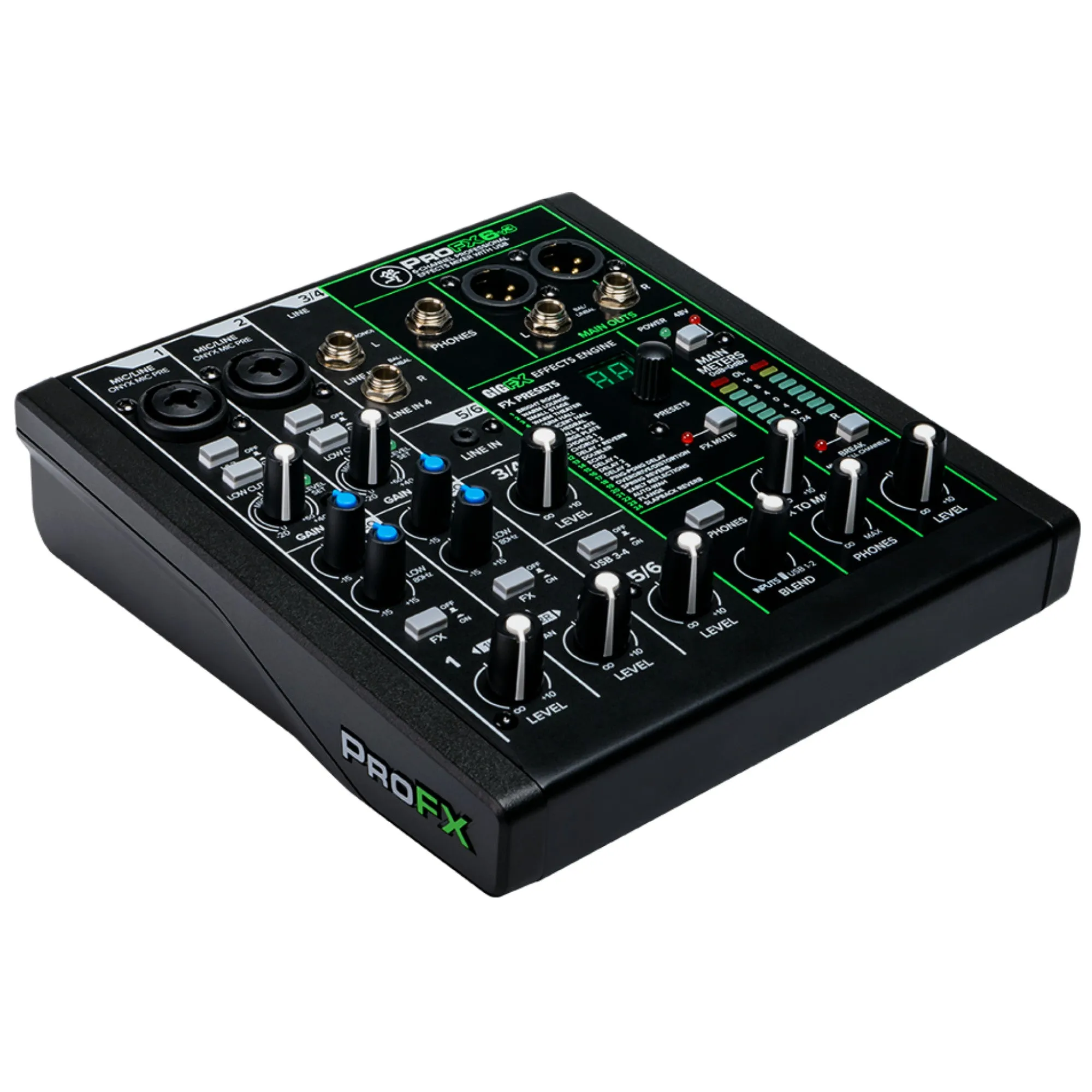Mackie ProFX6v3 6-Channel Professional Effects Mixer with USB