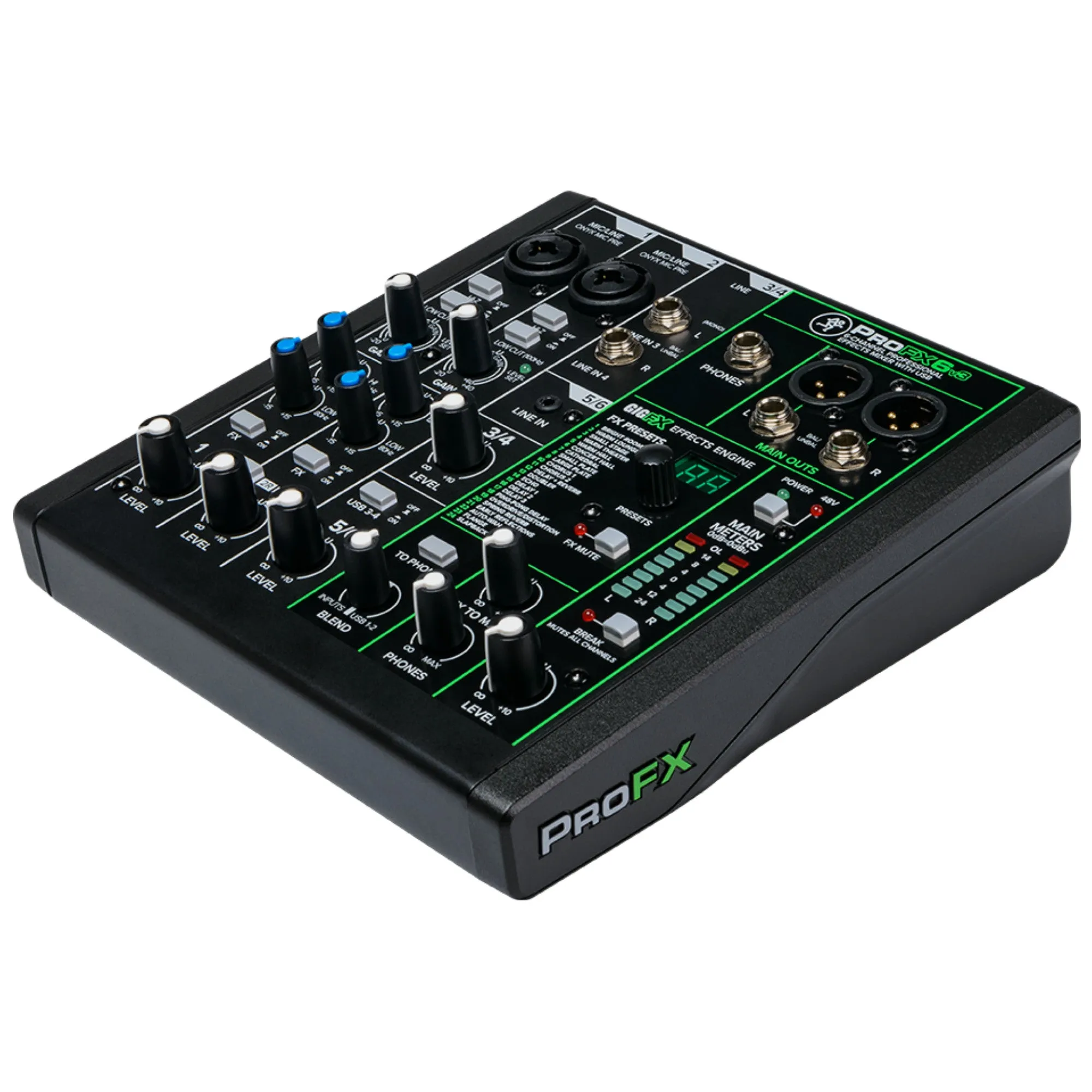 Mackie ProFX6v3 6-Channel Professional Effects Mixer with USB