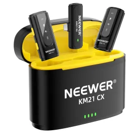 NEEWER KM21 Wireless Lavalier Microphone Kit for Type C Phone PC Laptop NEEWER KM21 Wireless Lavalier Microphone Kit for Type C Phone PC Laptop