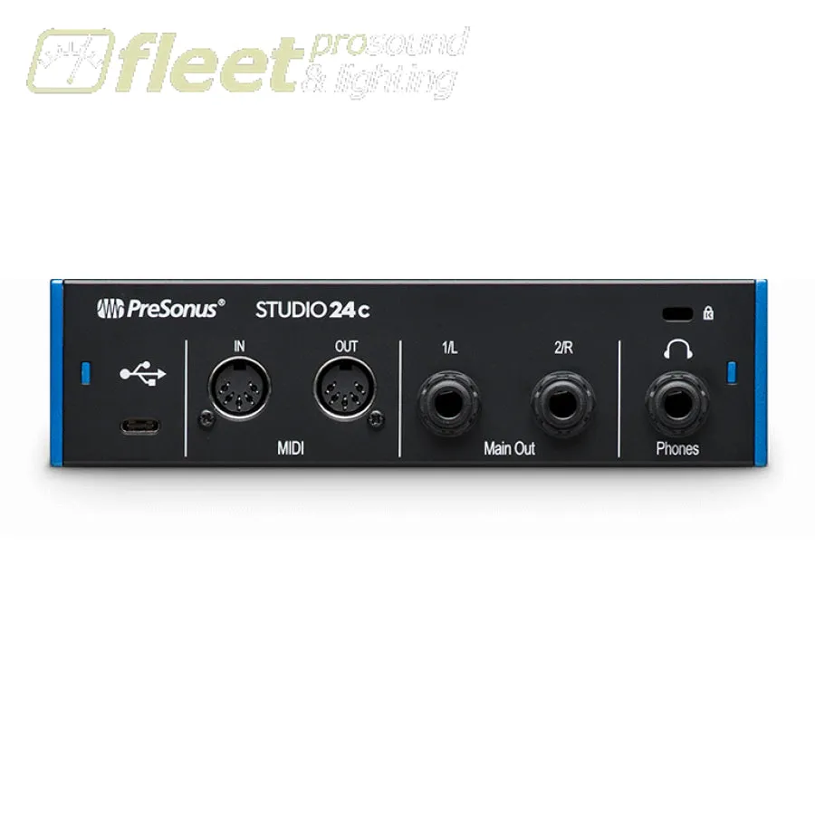 PreSonus Studio 24c  Portable Ultra-High-Def USB-C compatible Audio Interface.
