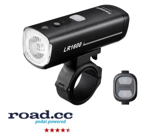 Primary ThumbnailRavemen LR1600 USB Rechargeable Curved Lens Front Light in Matt Black (1600 Lumens)