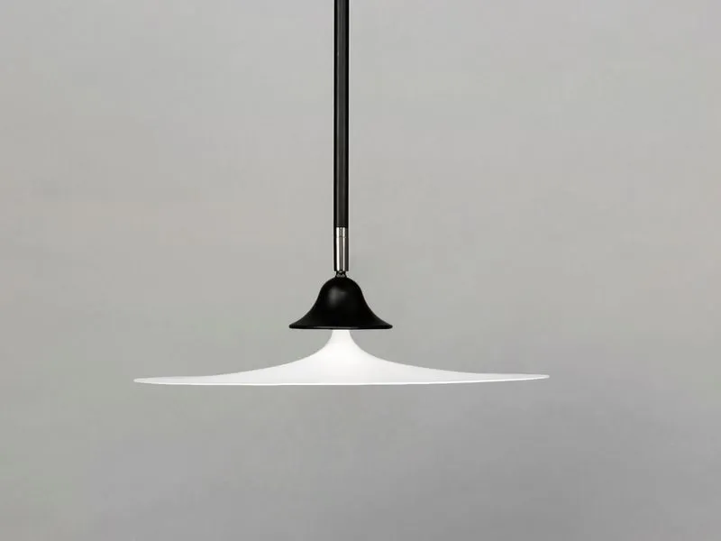 Radar 16.5" Single Light Pendant in White and Black