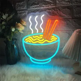 Ramen Noodles Neon Lights