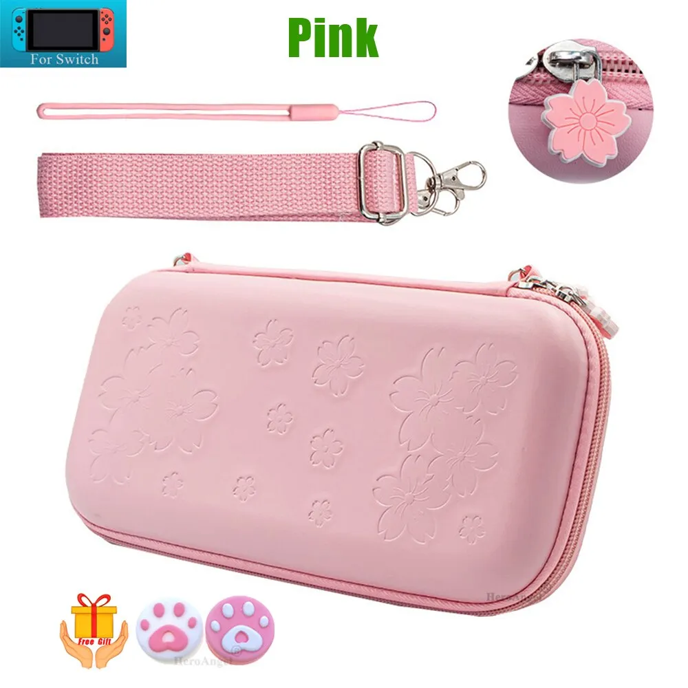 Realaiot 12cm*26cm*5cm Fruits Portable Shoulder Strap Lanyard Travel Storage Bag For Nintendo Switch Game Console Box Shell Cover Case