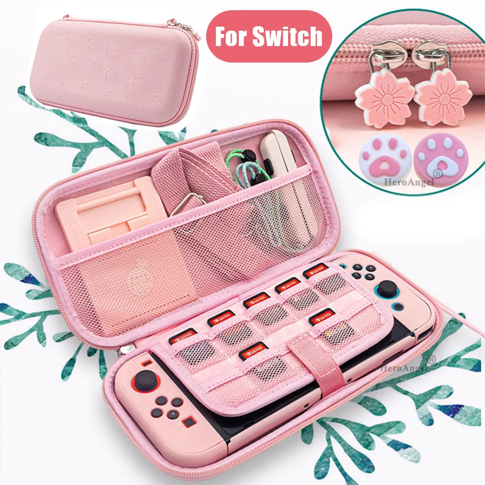 Realaiot 12cm*26cm*5cm Fruits Portable Shoulder Strap Lanyard Travel Storage Bag For Nintendo Switch Game Console Box Shell Cover Case