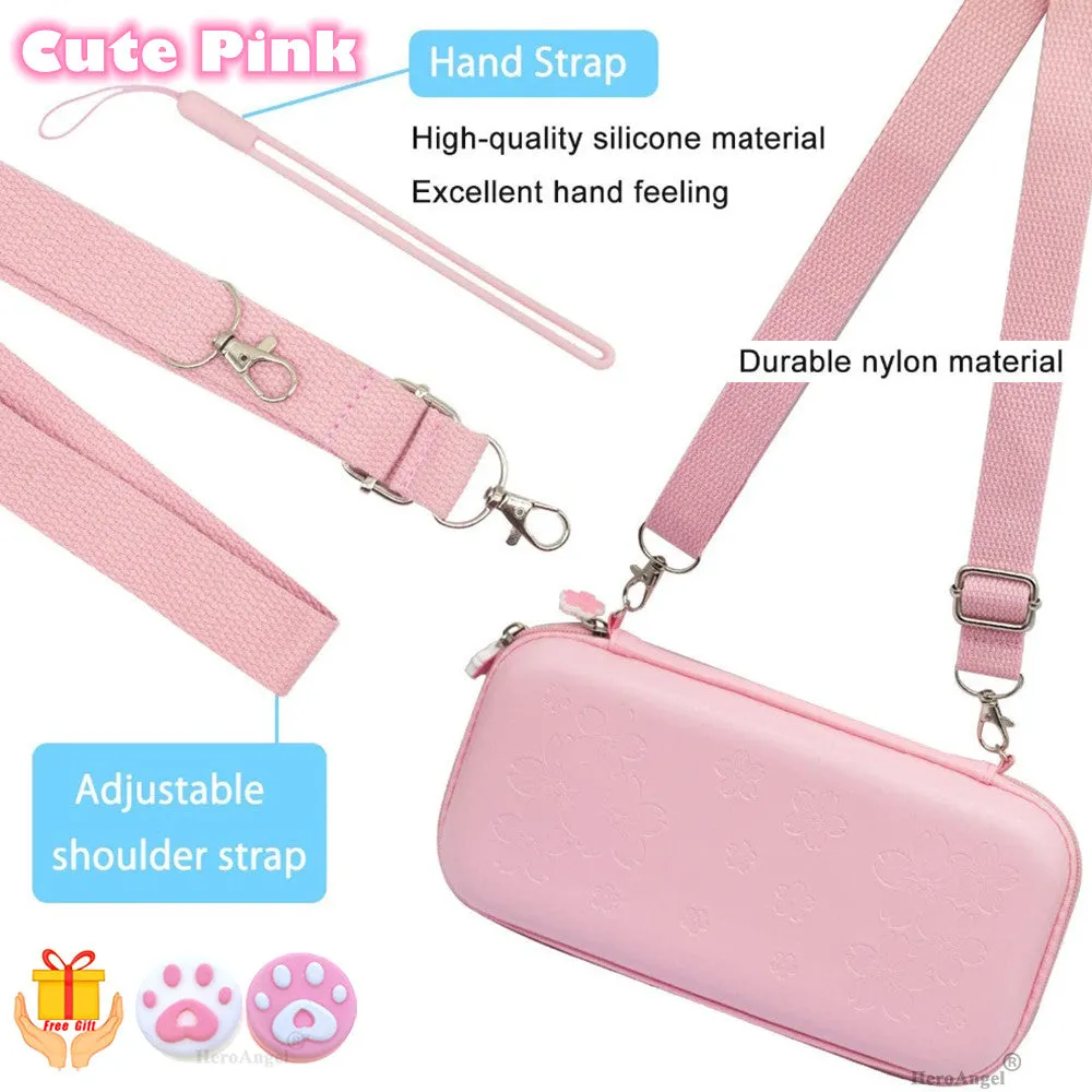 Realaiot 12cm*26cm*5cm Fruits Portable Shoulder Strap Lanyard Travel Storage Bag For Nintendo Switch Game Console Box Shell Cover Case