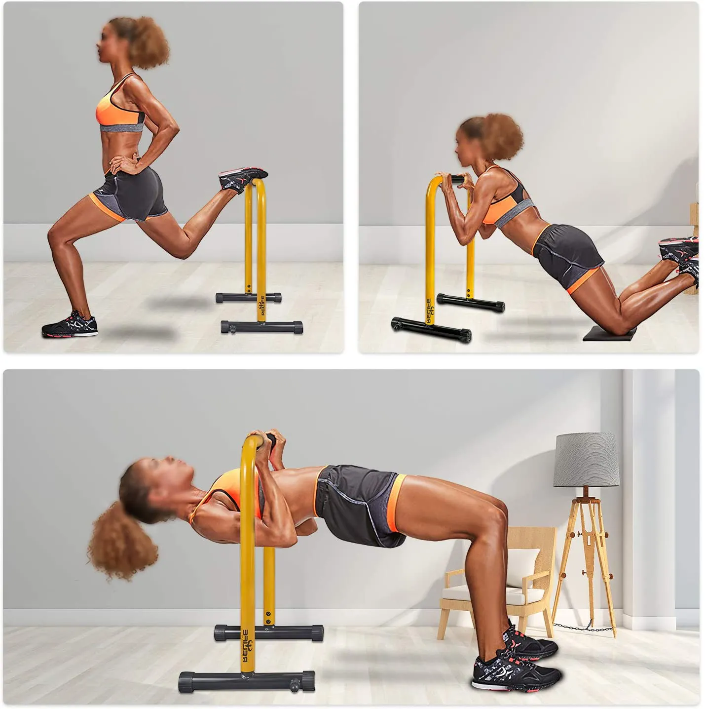RELIFE REBUILD YOUR LIFE Dip Station Functional Heavy Duty Dip Stands Fitness Workout Dip bar Station Stabilizer Parallette Push Up Stand
