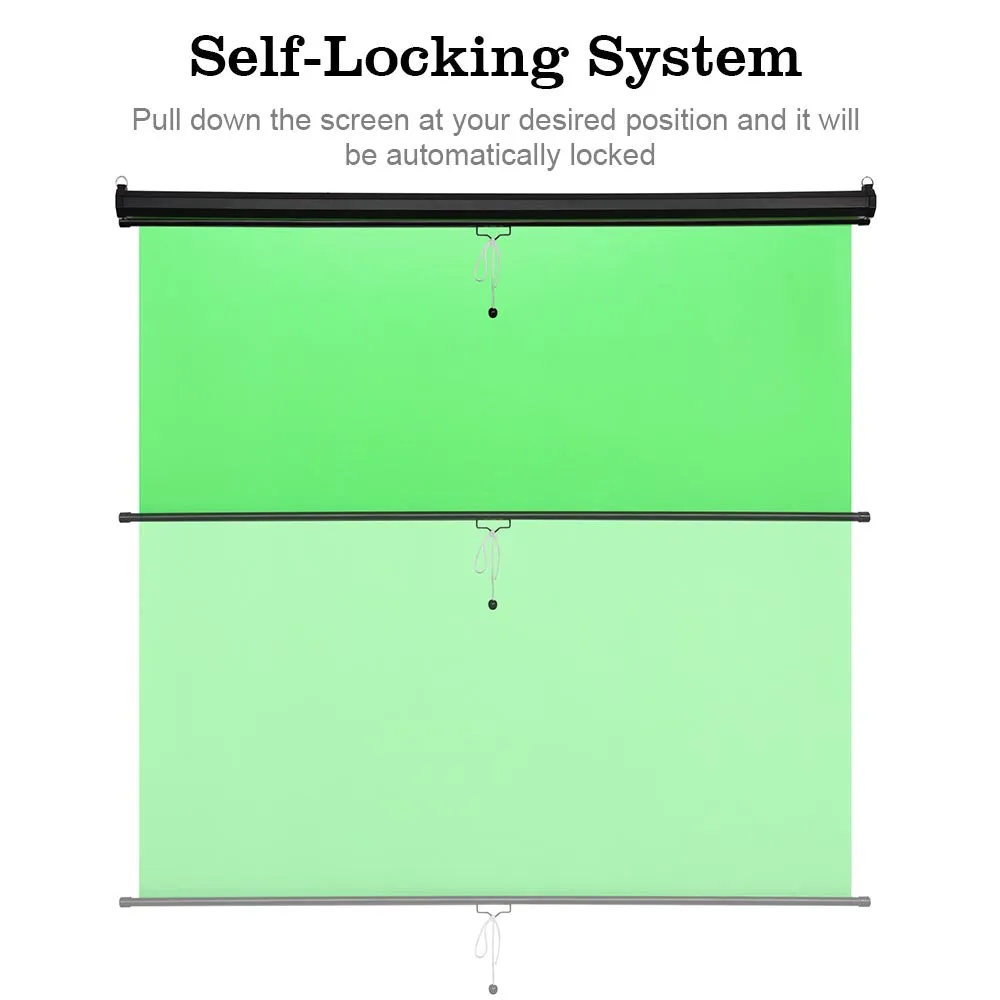 Retractable Green Screen Backdrop Chromakey Panel 7x6ft