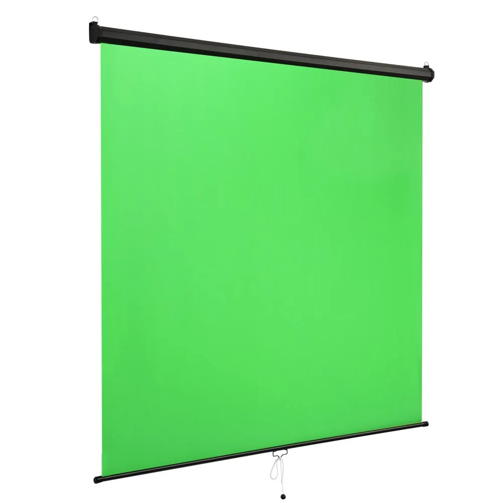 Retractable Green Screen Backdrop Chromakey Panel 7x6ft
