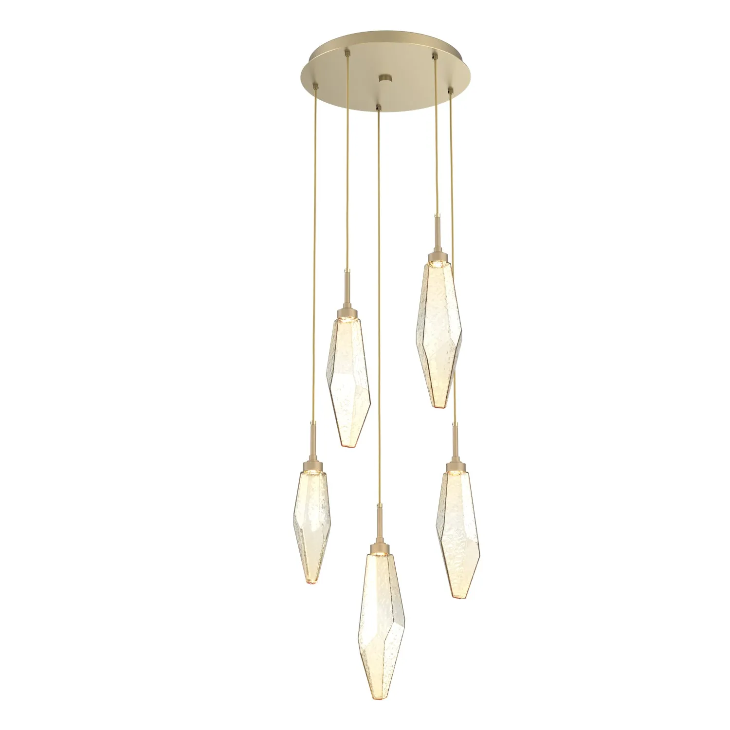 Rock Crystal Round Multi-Light LED Pendant Light
