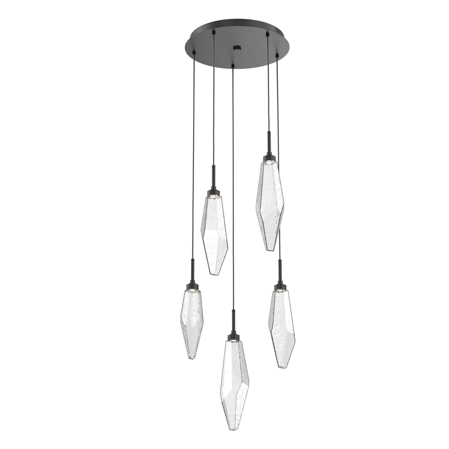 Rock Crystal Round Multi-Light LED Pendant Light