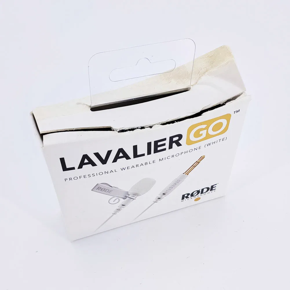 Rode Lavalier GO Omnidirectional Lavalier Microphone for Wireless GO Systems (White) (DEMO STOCK)