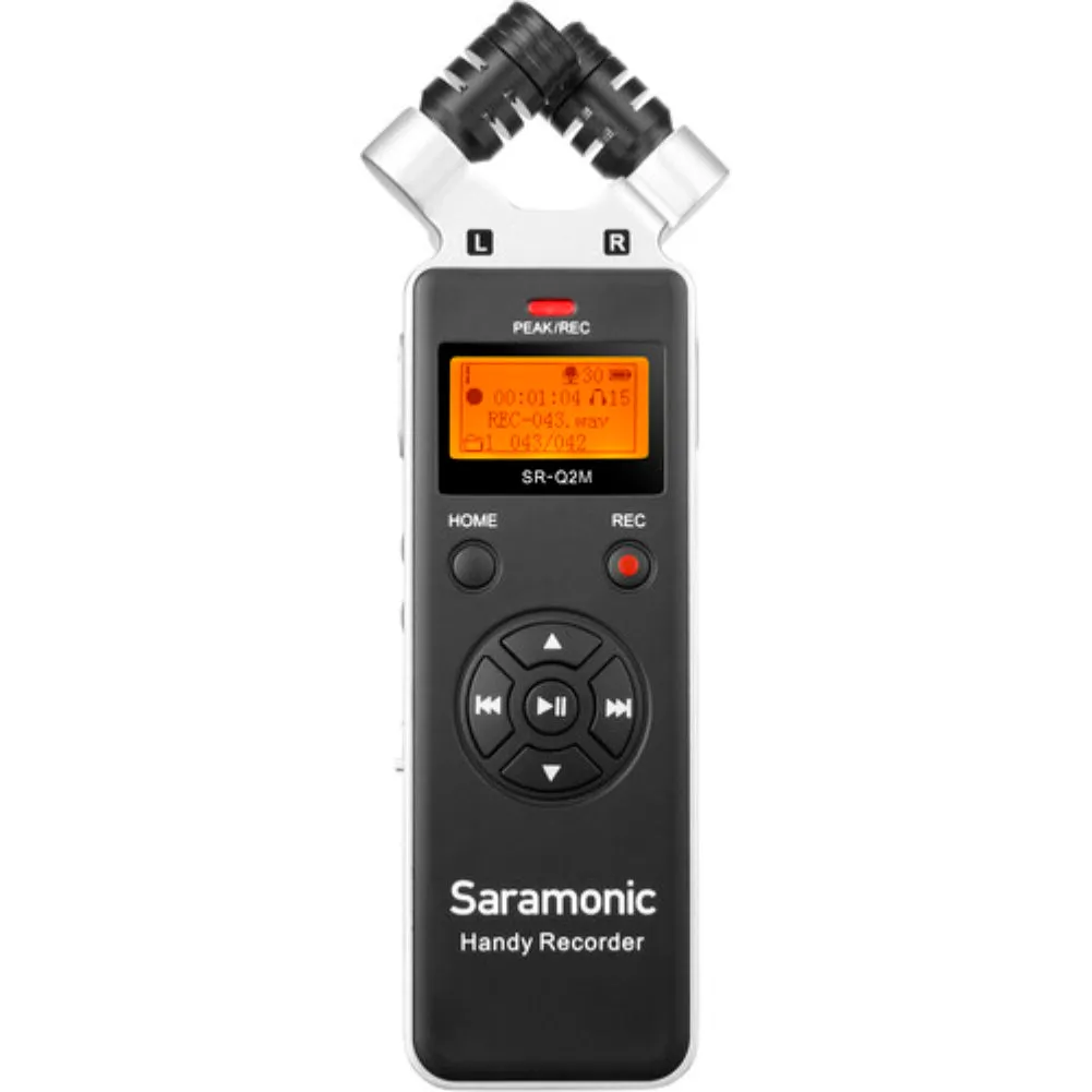 Saramonic SR-Q2M Metal Handheld Audio Recorder with X/Y Stereo Microphone, Lavalier Mic, and Remote