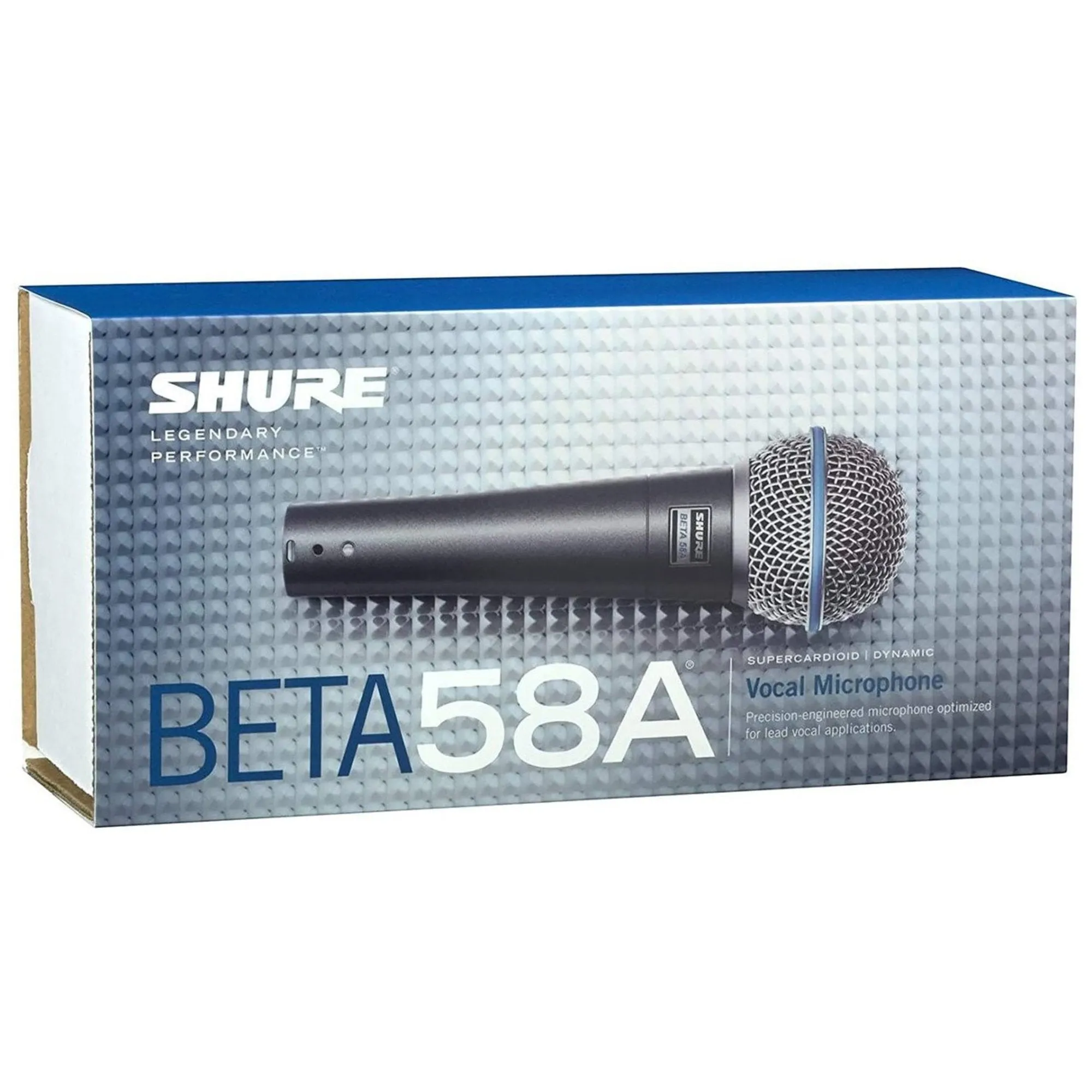 Shure BETA 58A Supercardioid Dynamic Vocal Microphone-Silver