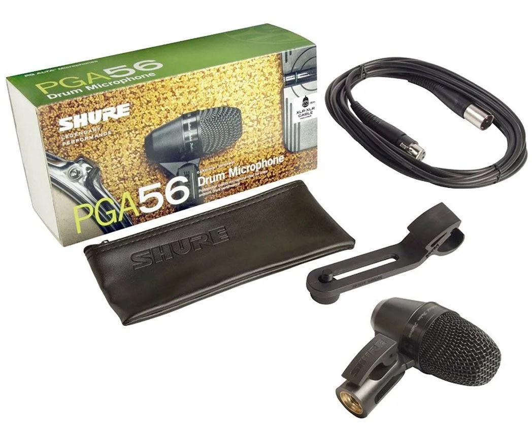 Shure PGA56 Dynamic Snare/Tom Microphone w/ XLR Cable