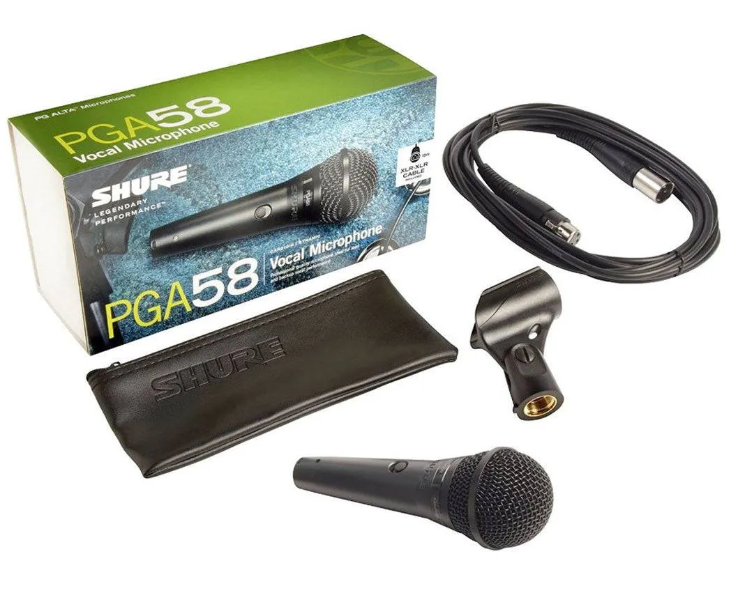 Shure PGA58 Handheld Dynamic Microphone w/ XLR Cable
