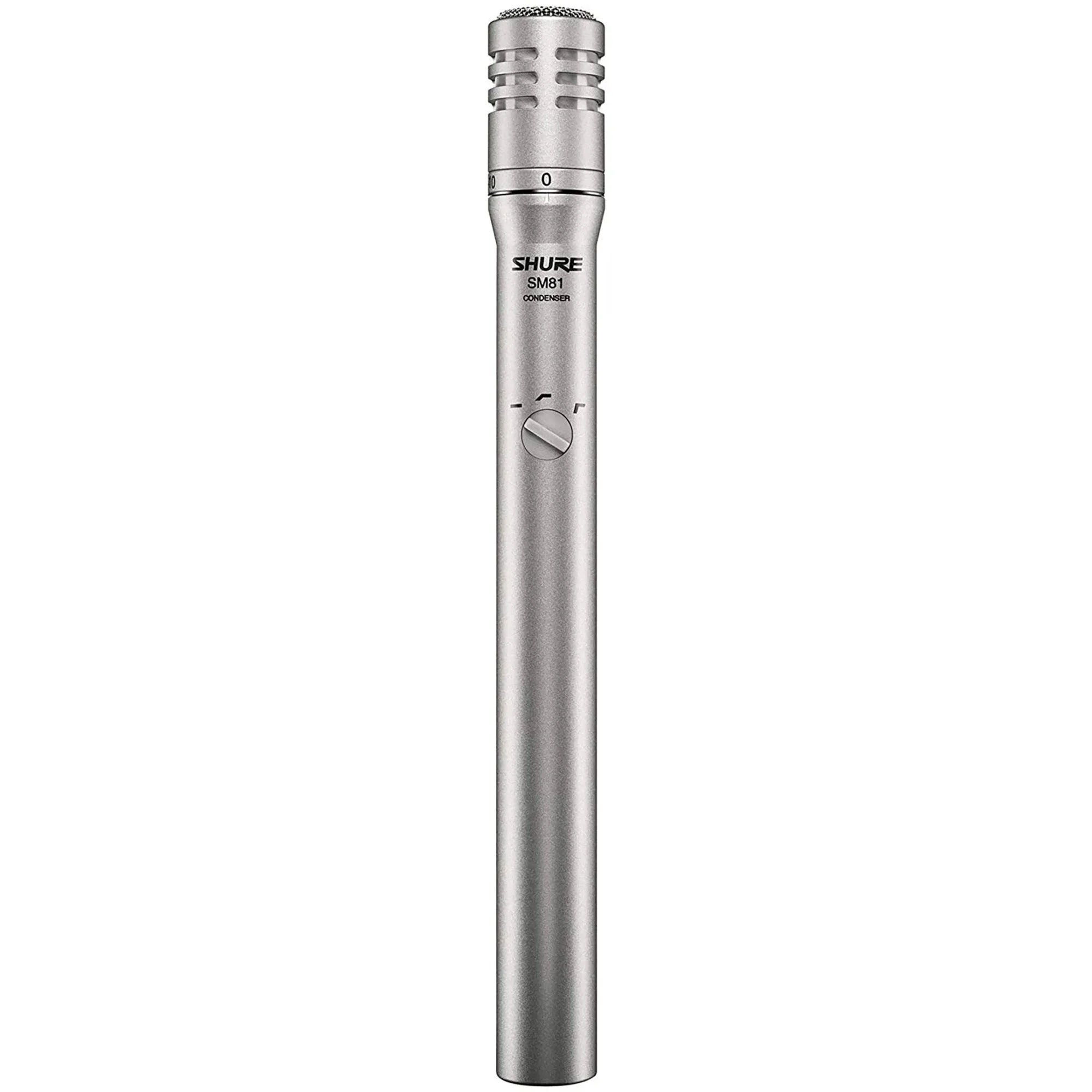 Shure SM81-LC Cardioid Condenser Instrument Microphone with 10dB Attenuator and 3 Position Low-Cut Filter, with Foam Windscreen