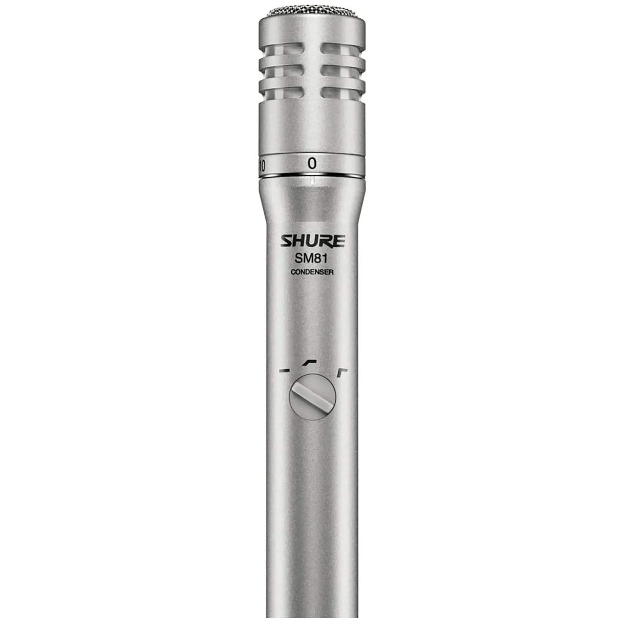 Shure SM81-LC Cardioid Condenser Instrument Microphone with 10dB Attenuator and 3 Position Low-Cut Filter, with Foam Windscreen