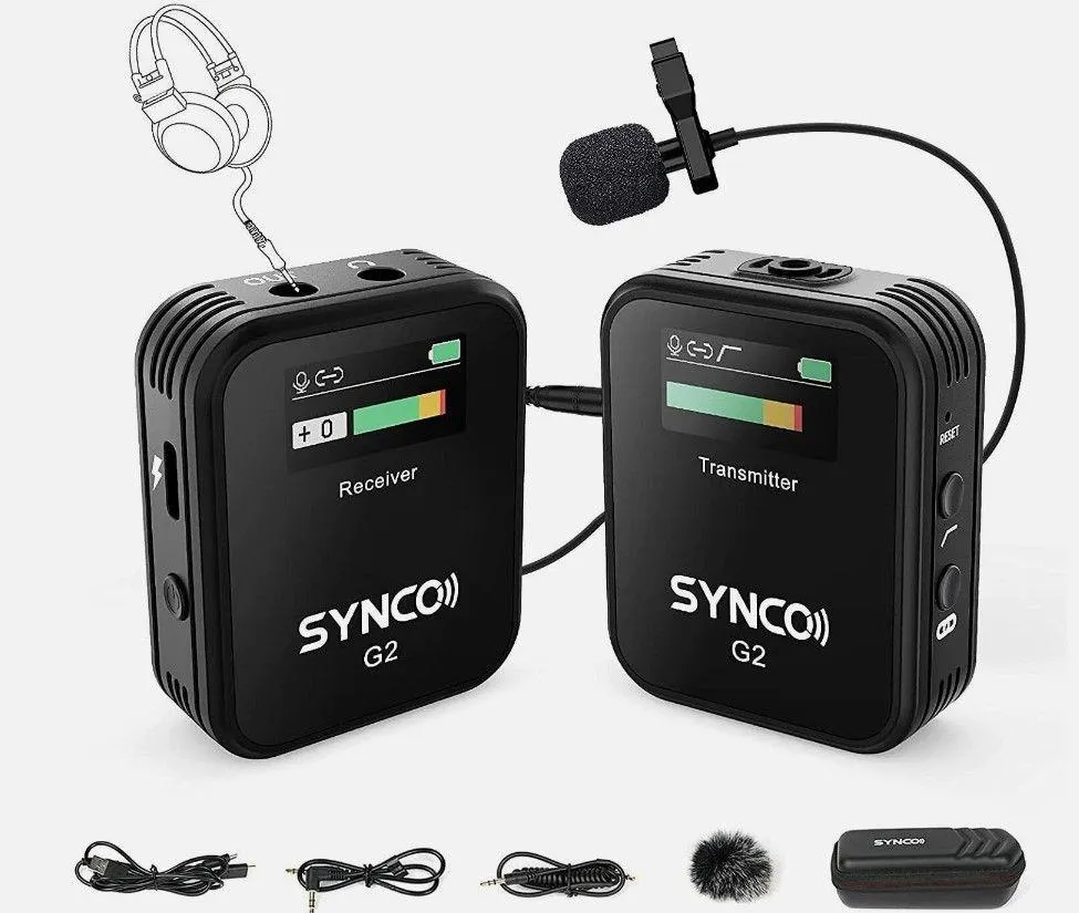 SYNCO G2 Lavalier 2.4Ghz microphone system 230' encrypted transmitter/receiver. (Special Order Item, allow 1 week for delivery)