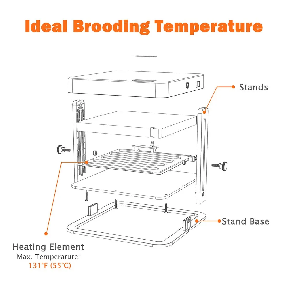 TheLAShop Chick Heating Plate Adjustable Height & Angle