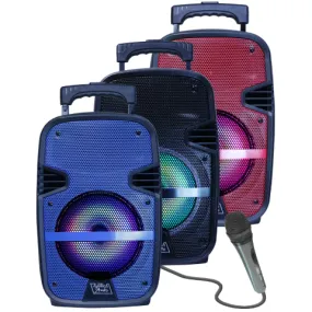 TOPTECH SPIKE-8 Portable Bluetooth Speaker with Disco Ball & Wired Mic, 1600W