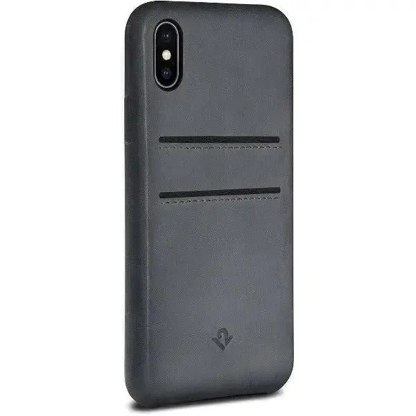 Twelve South Apple iPhone X/XS Relaxed Leather Wallet Case - Grey
