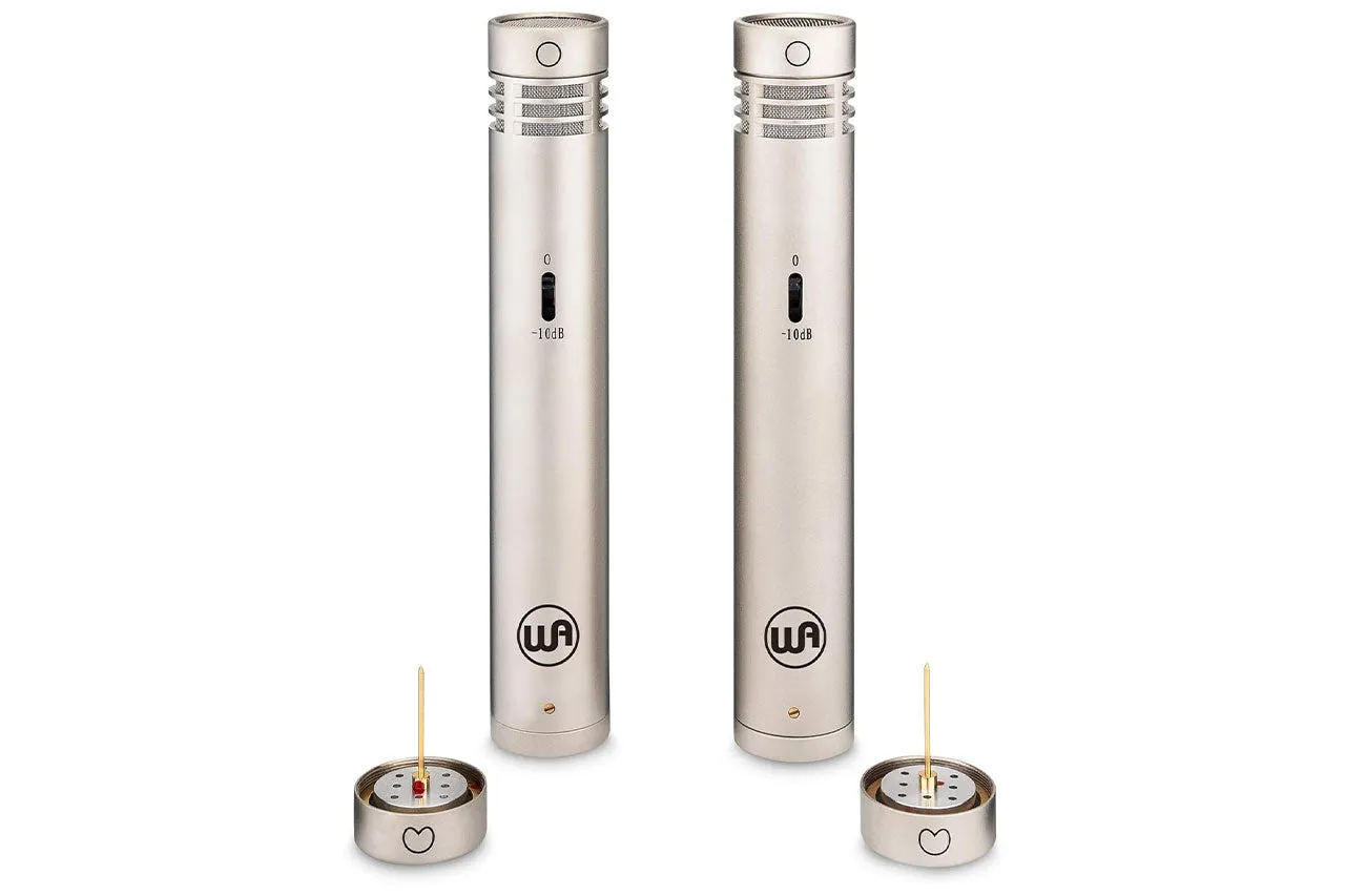 Warm Audio WA-84 Stereo Microphone Pair w/ Omni & Cardioid Capsules - Nickel